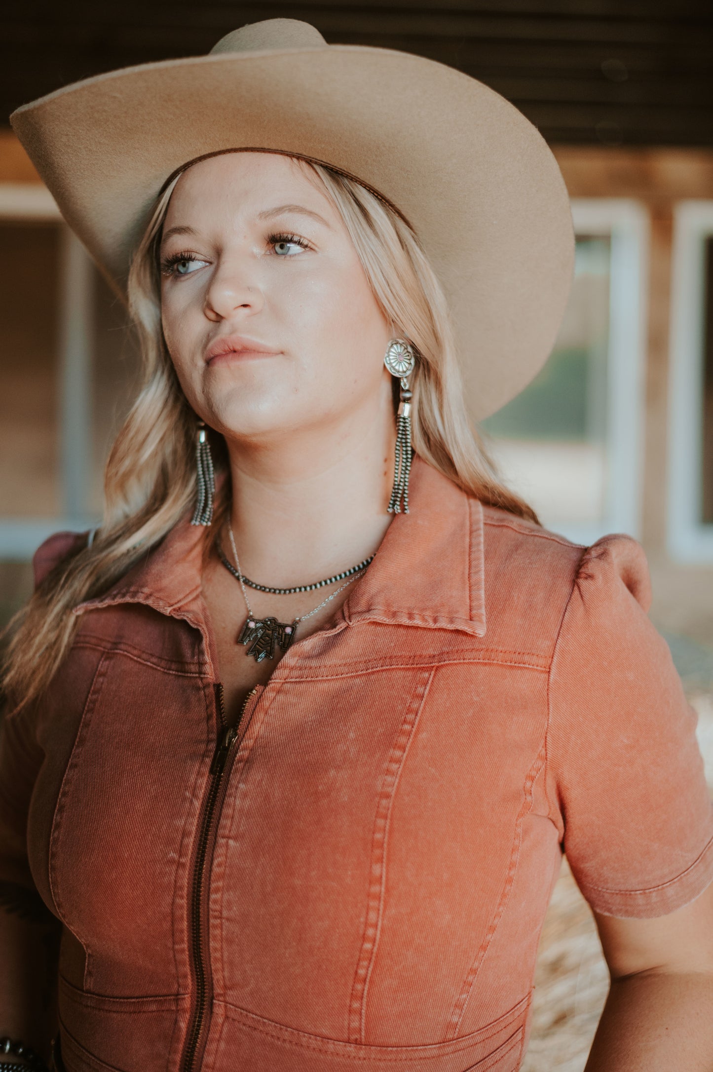 Cinnamon Corduroy Zip Dress