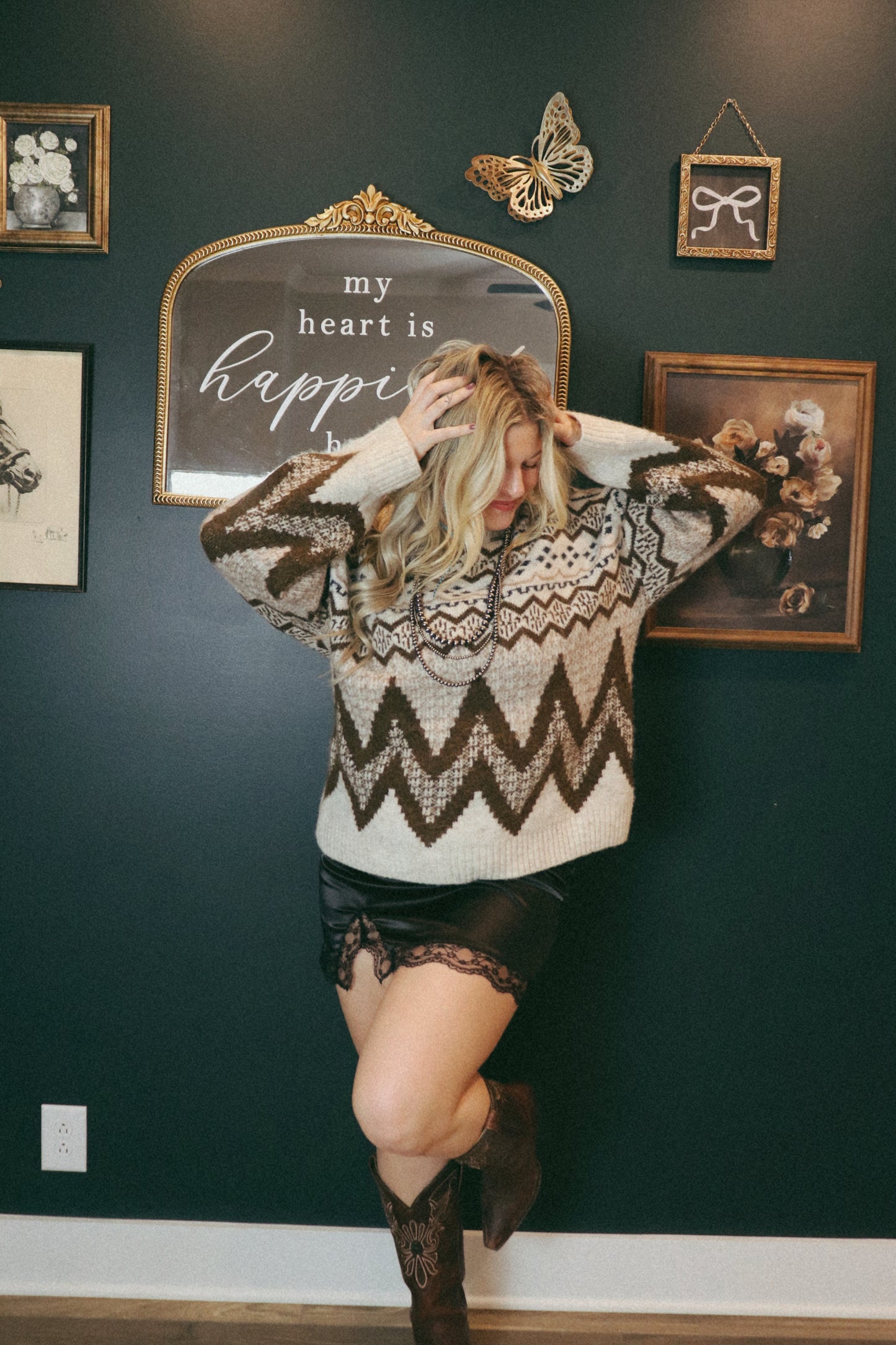 Satin Lace Skort