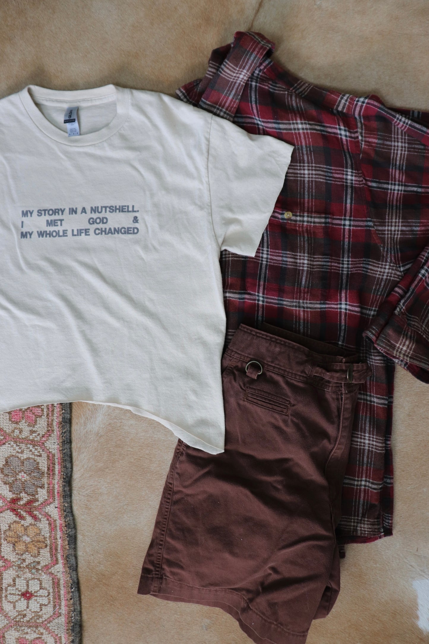 I Met God Cropped T-Shirt