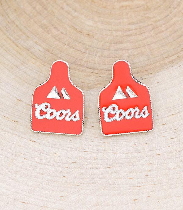 Coors Post Earrings (Red)