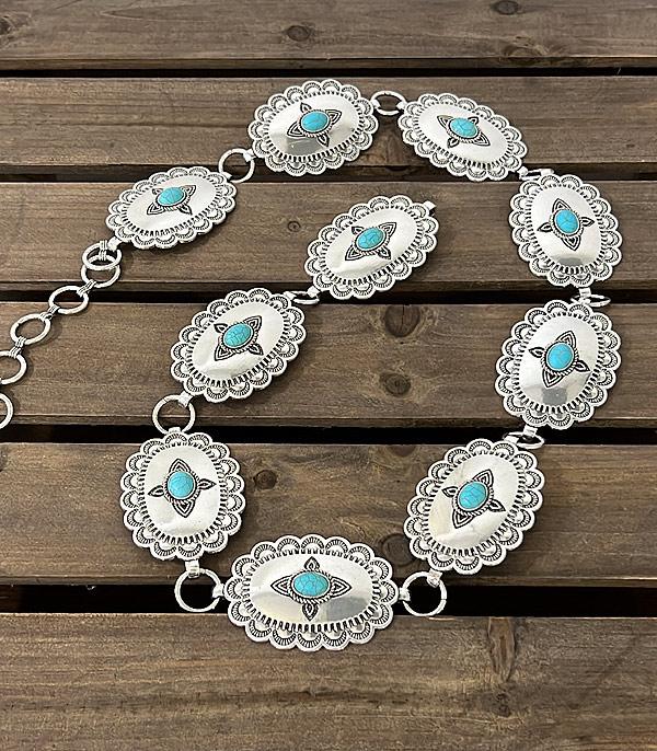 Western Oval Concho Belt