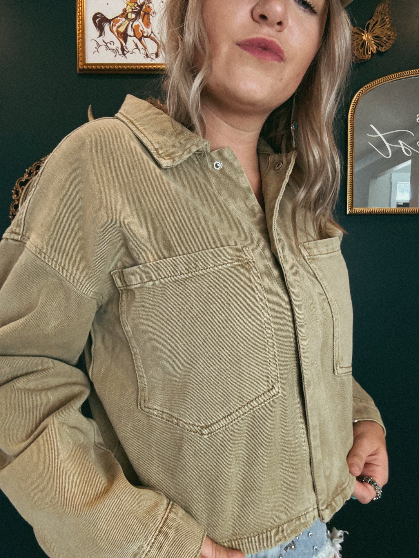 Kat Green Crop Jacket