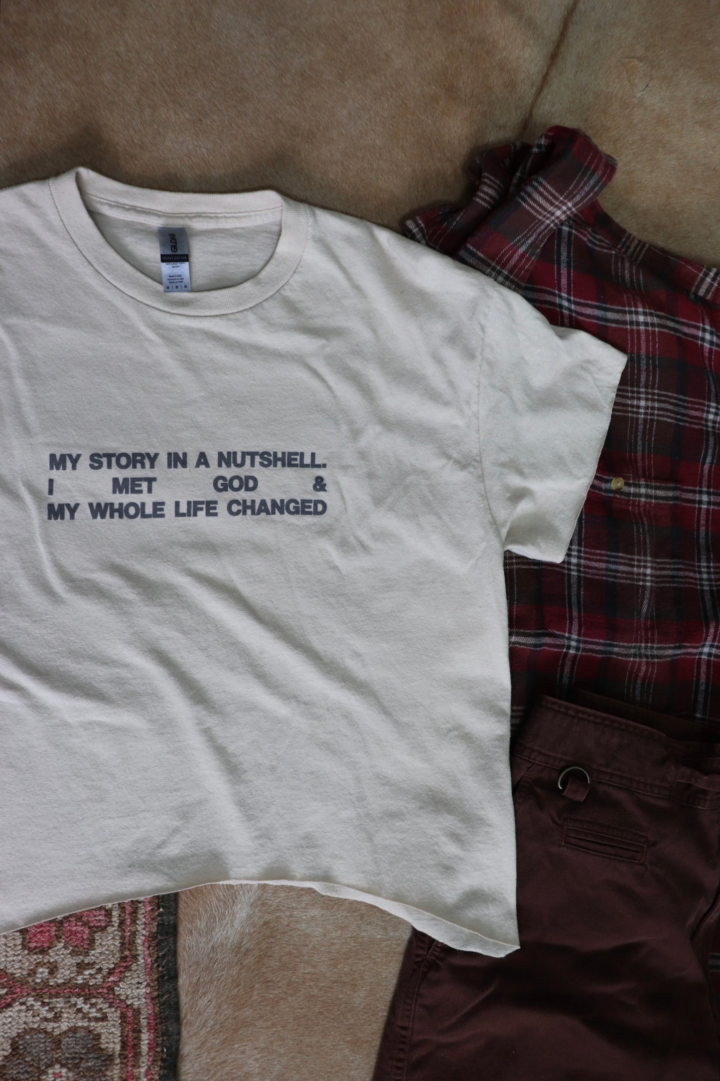 I Met God Cropped T-Shirt