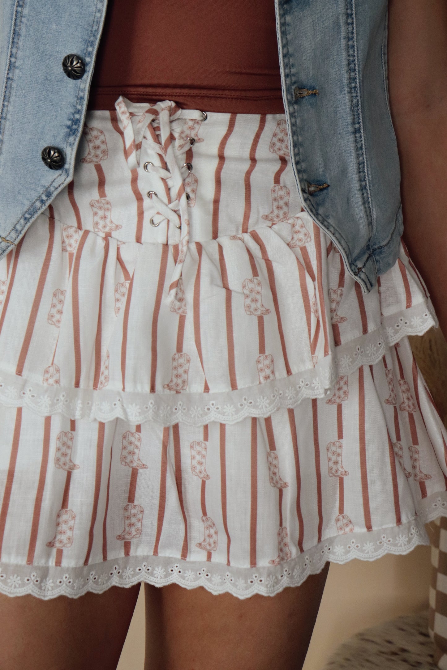 Ruffled Boot Skort