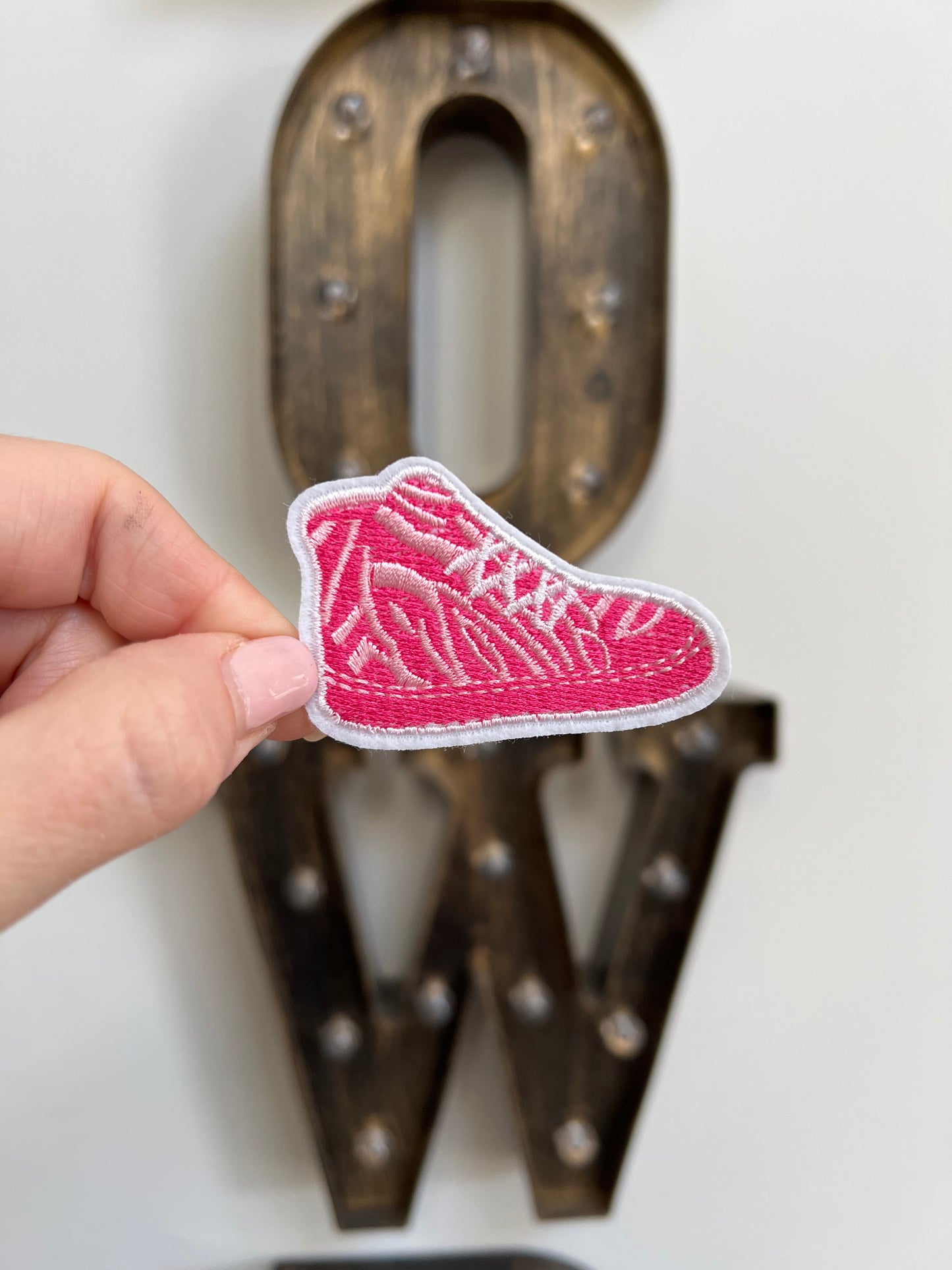 Pink Zebra Sneaker Patch