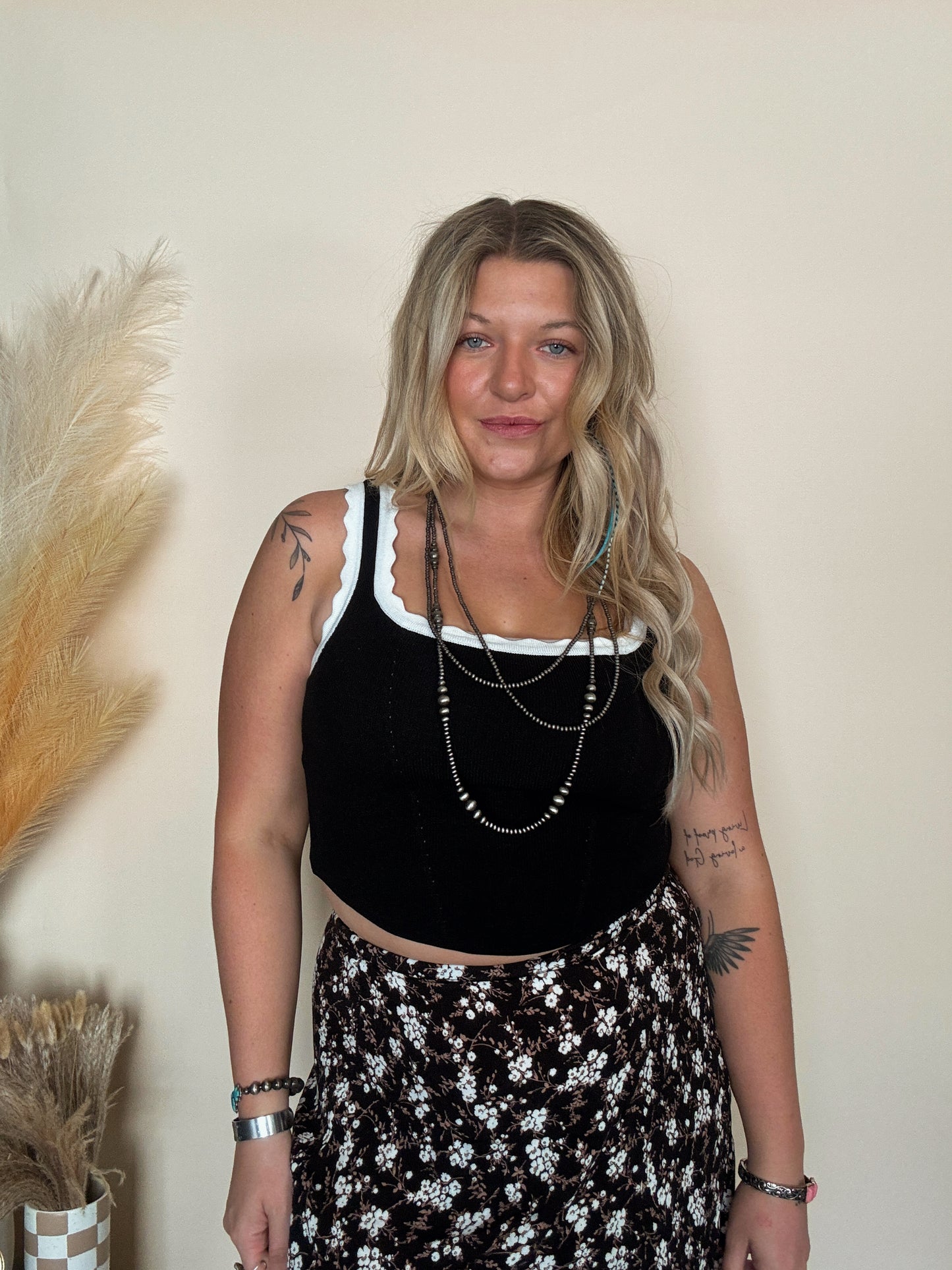 Boho Scallop Tank Top