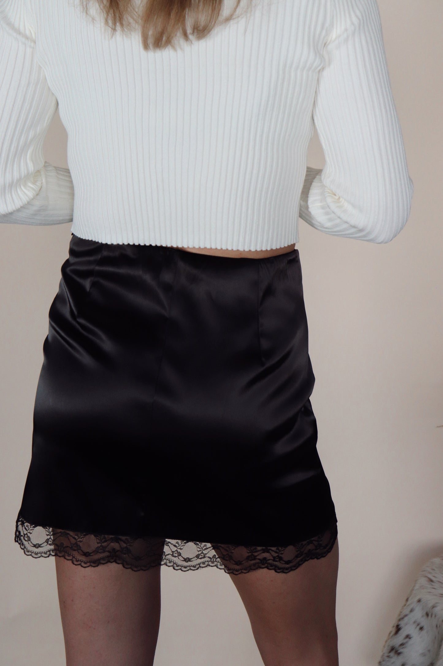 Satin Lace Skort
