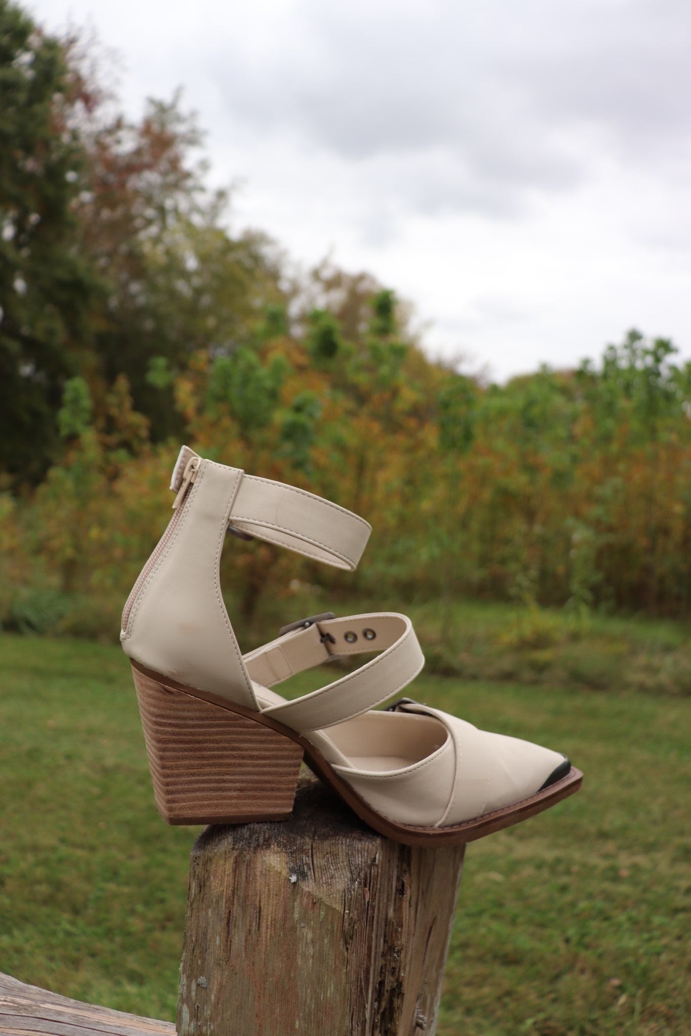 Cream Irina Buckle Shoes