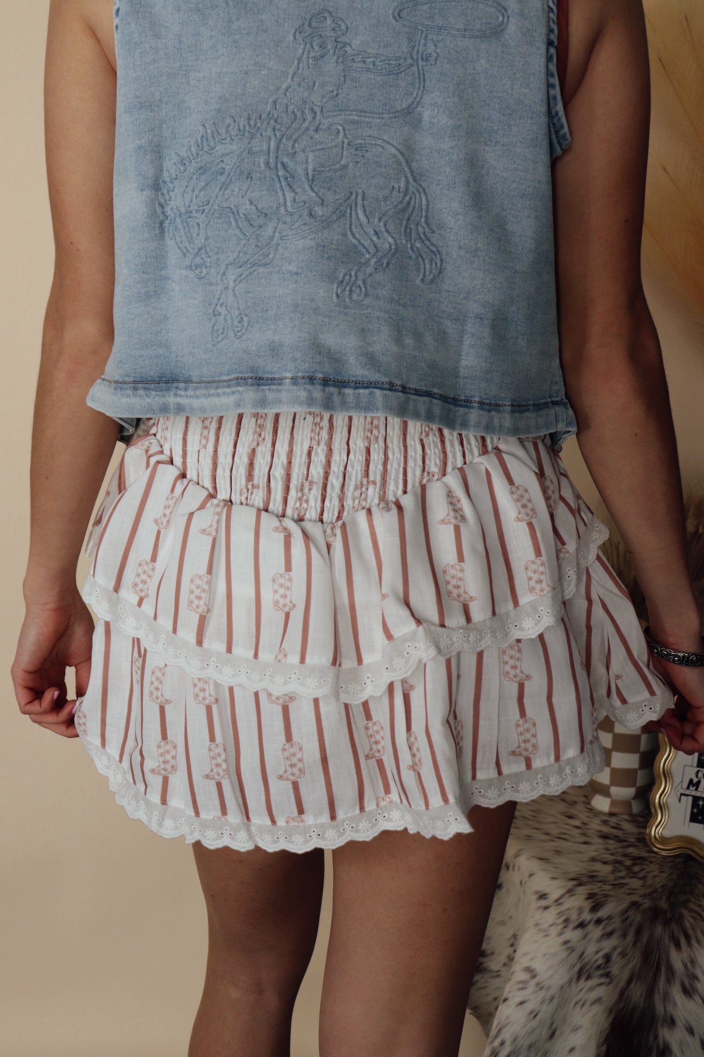 Ruffled Boot Skort
