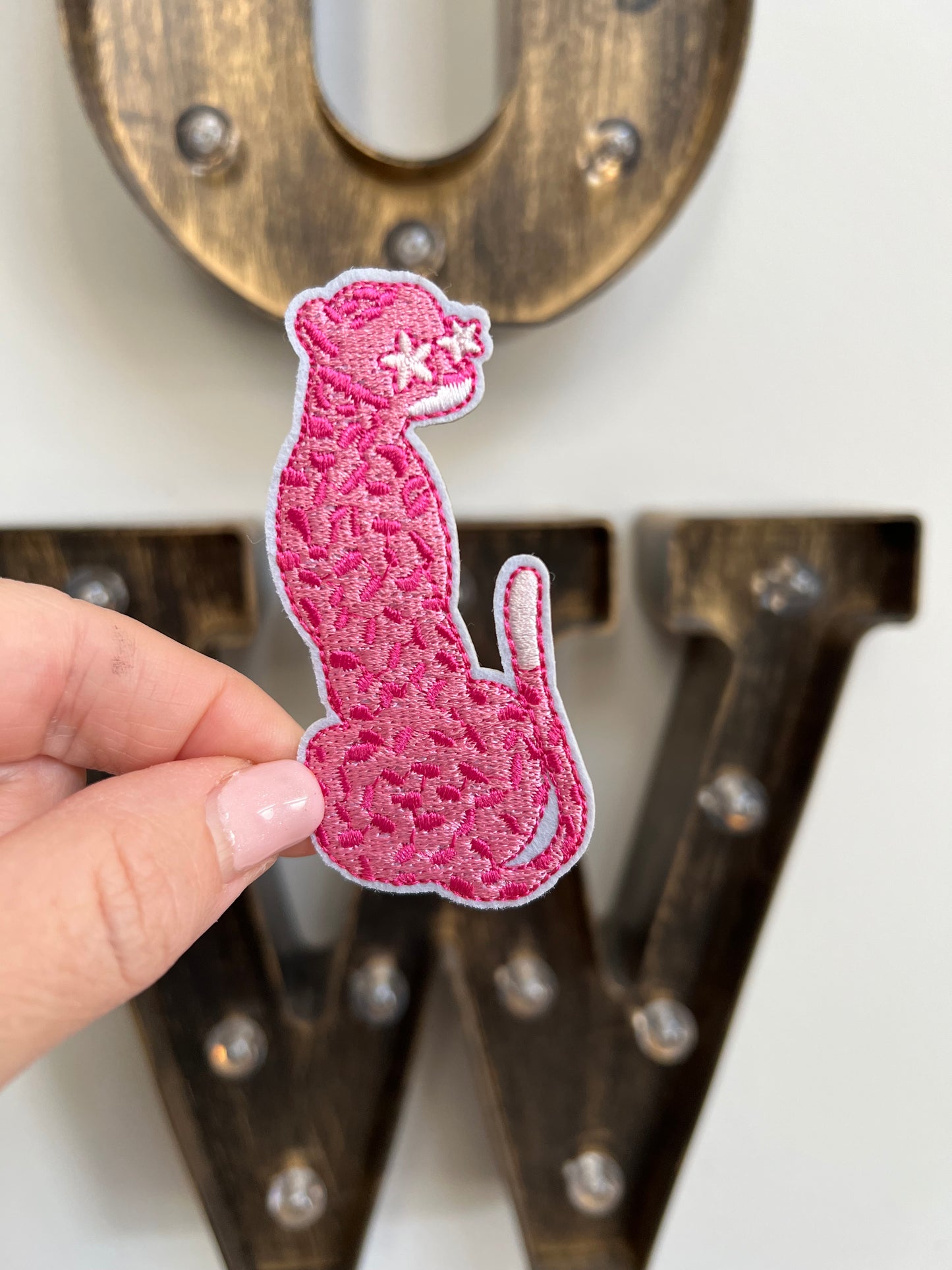 Large Pink Cheetah Patch