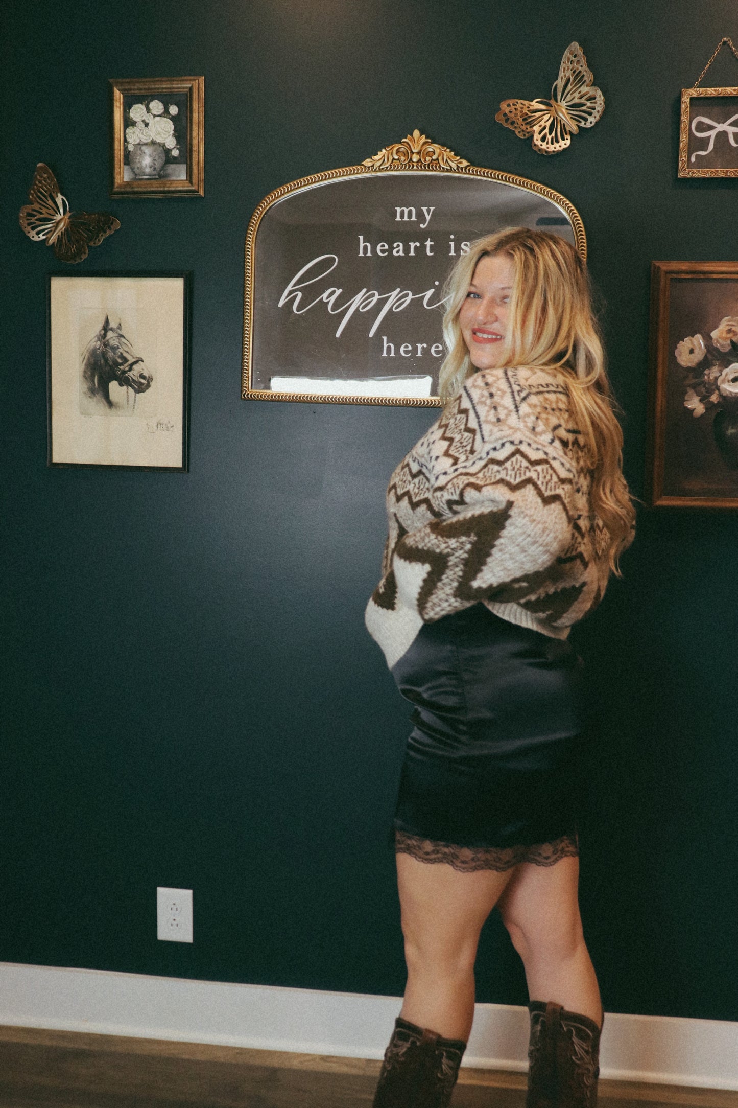 Satin Lace Skort