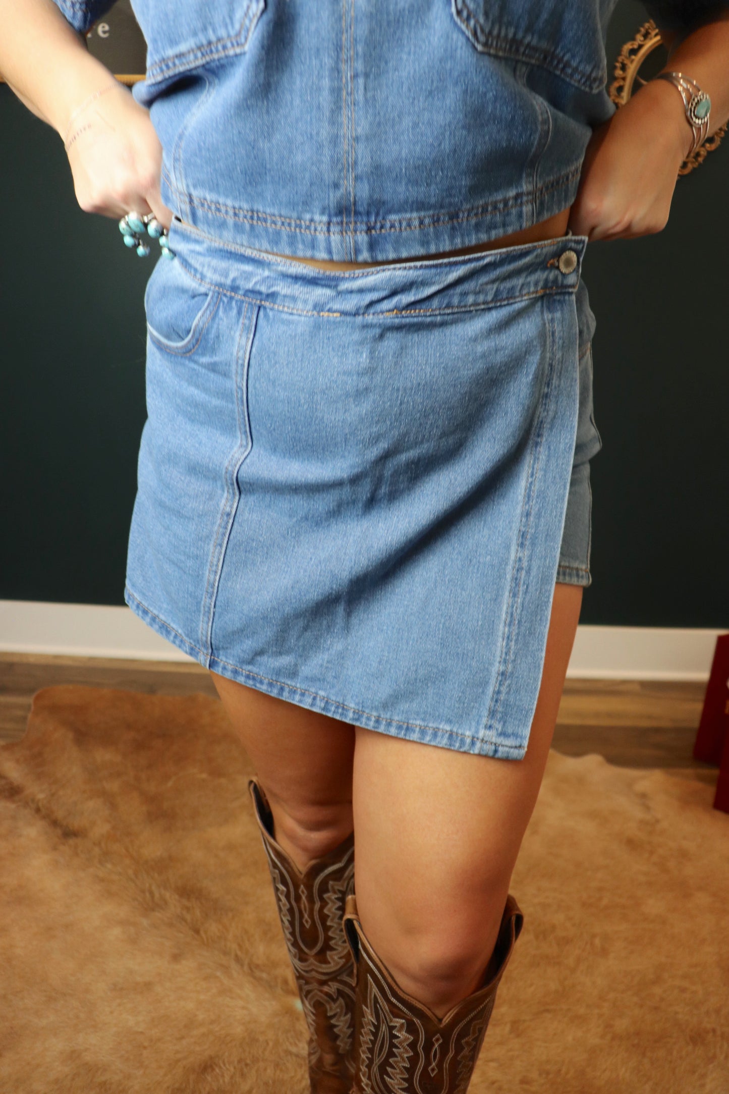 Ava Denim Skort