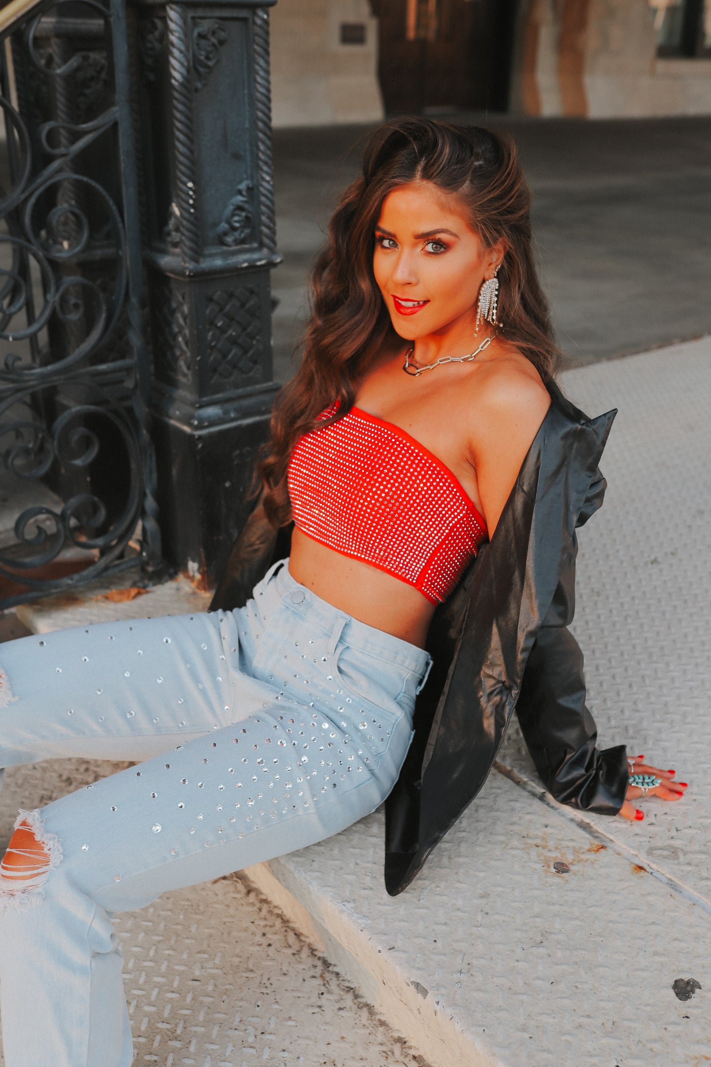 Willa Rhinestone Denim Jeans