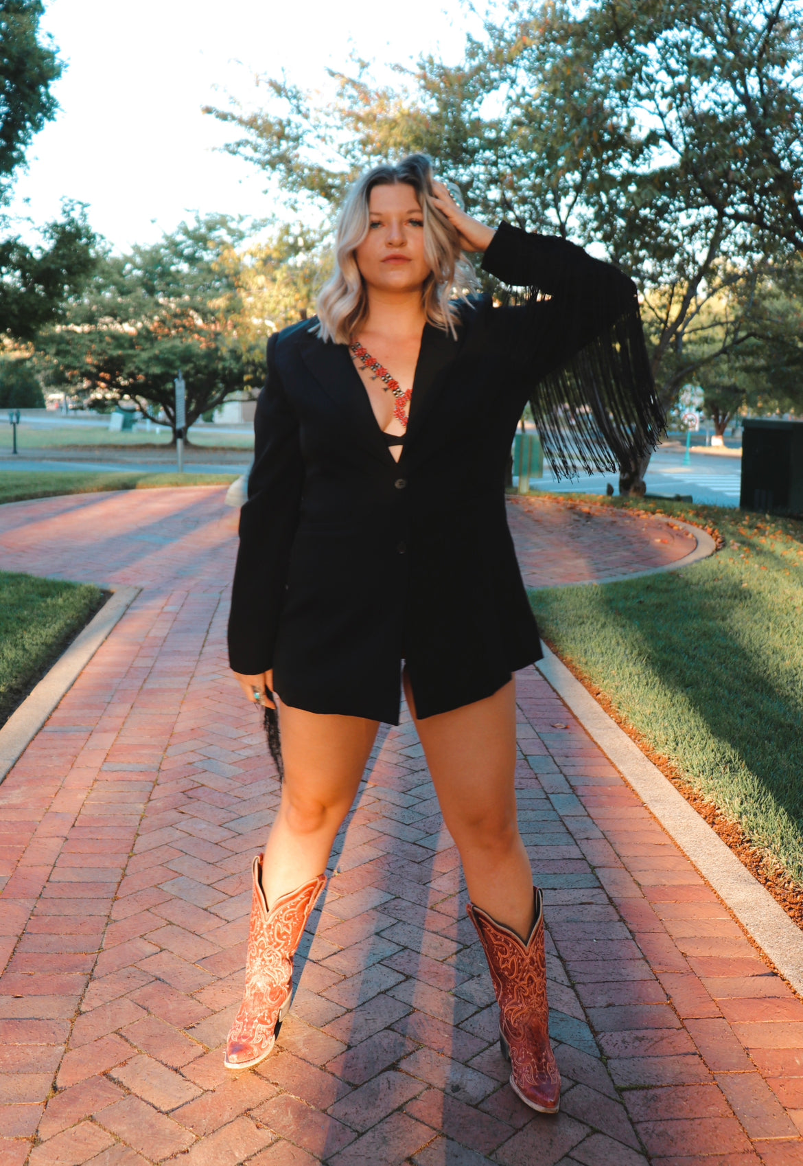 The Tess Fringed Blazer