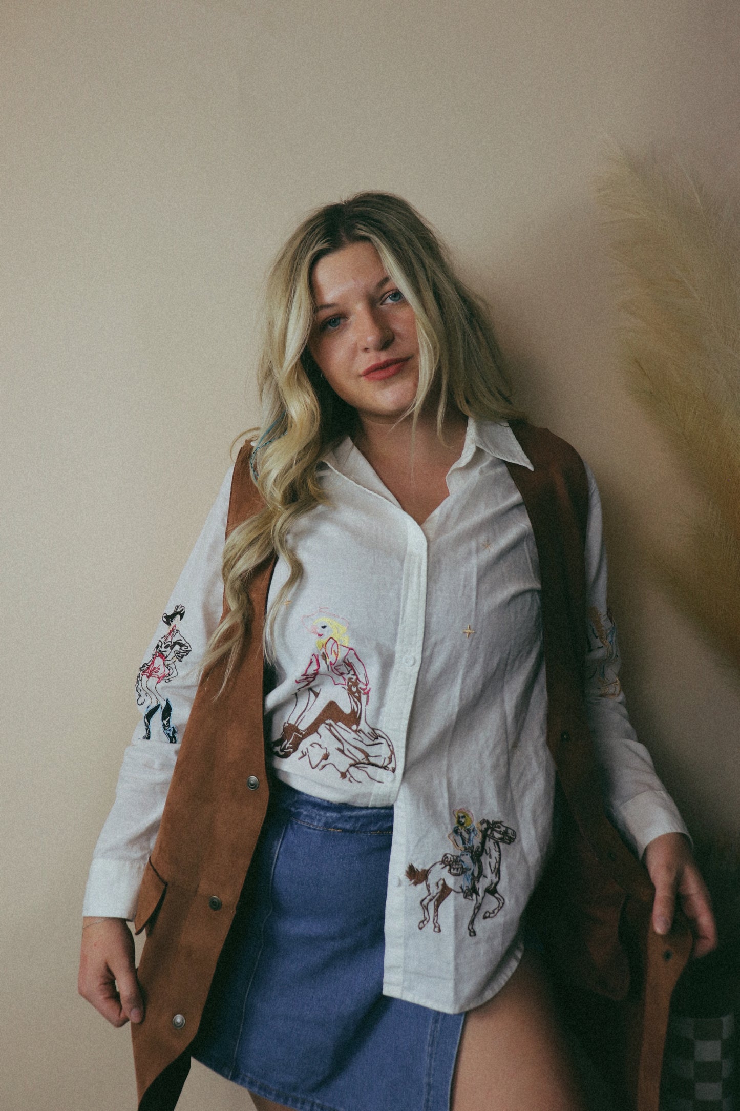 Vintage Cowgirl Button Up