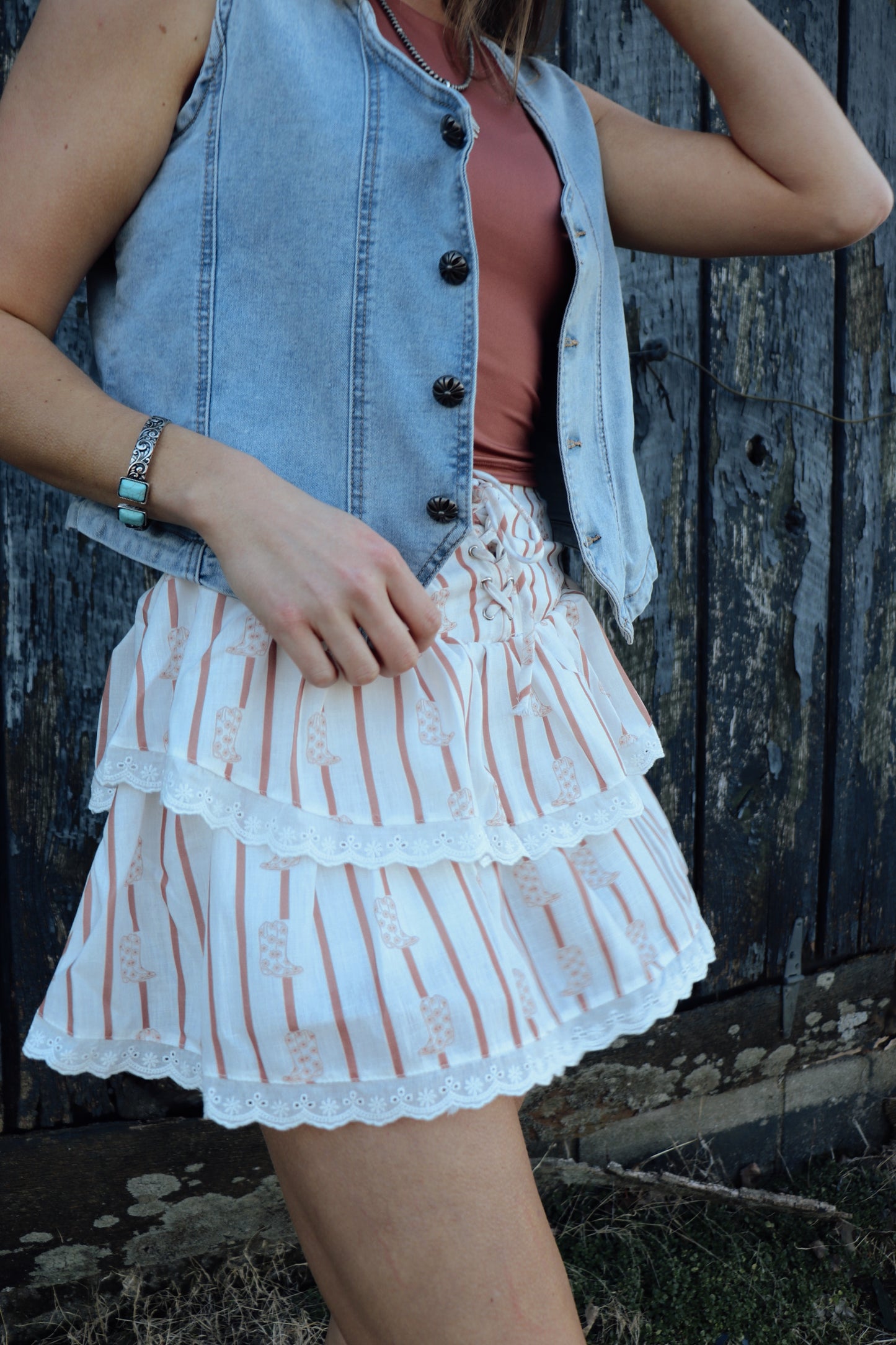 Ruffled Boot Skort