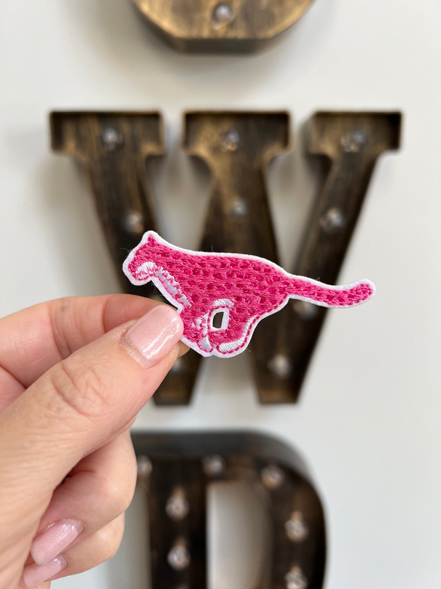 Small Pink Cheetah Patch