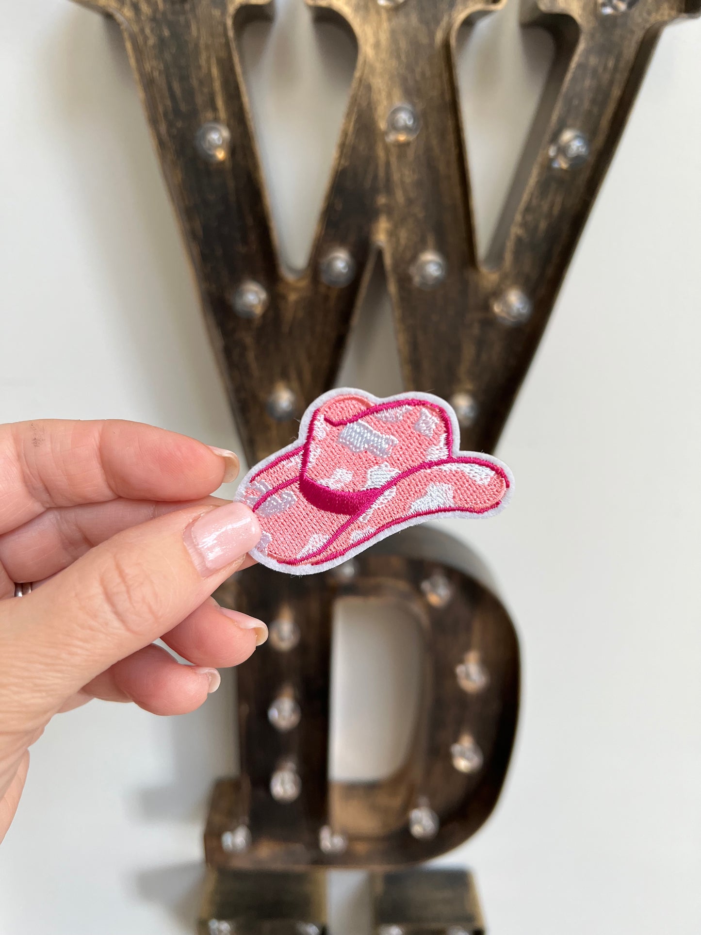 Pink Cow Print Hat