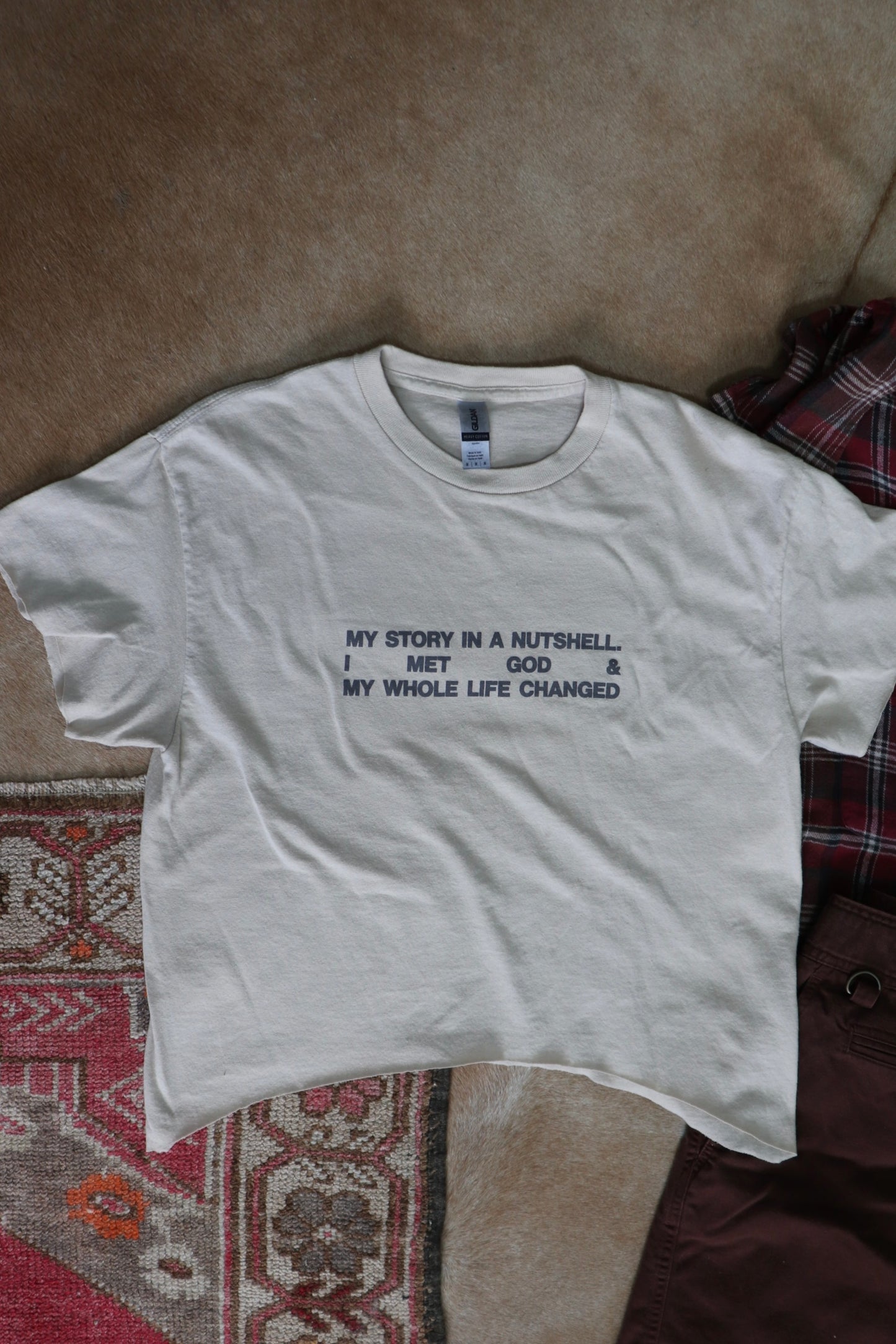 I Met God Cropped T-Shirt