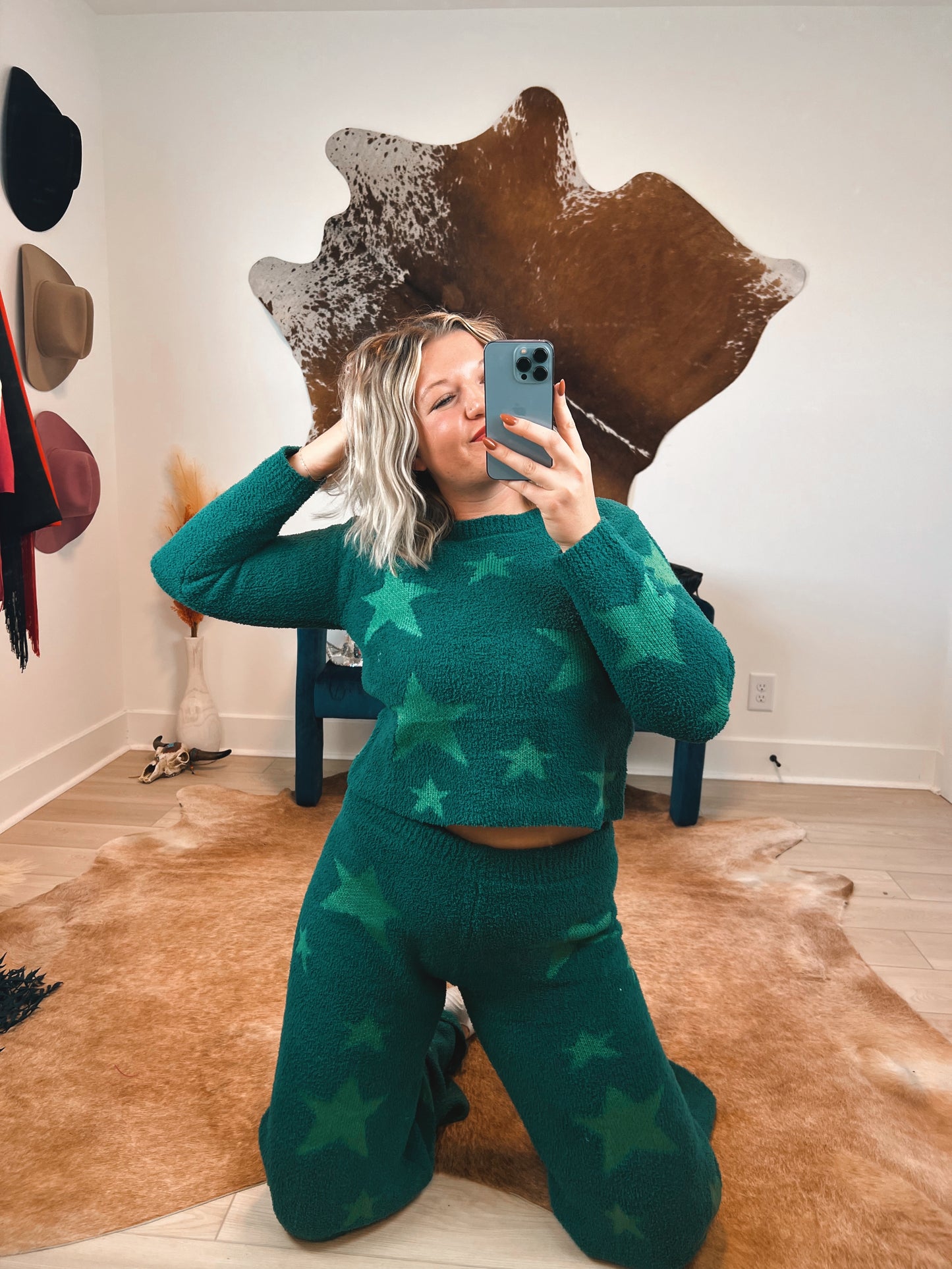 Winter Green Lounge Pant Set