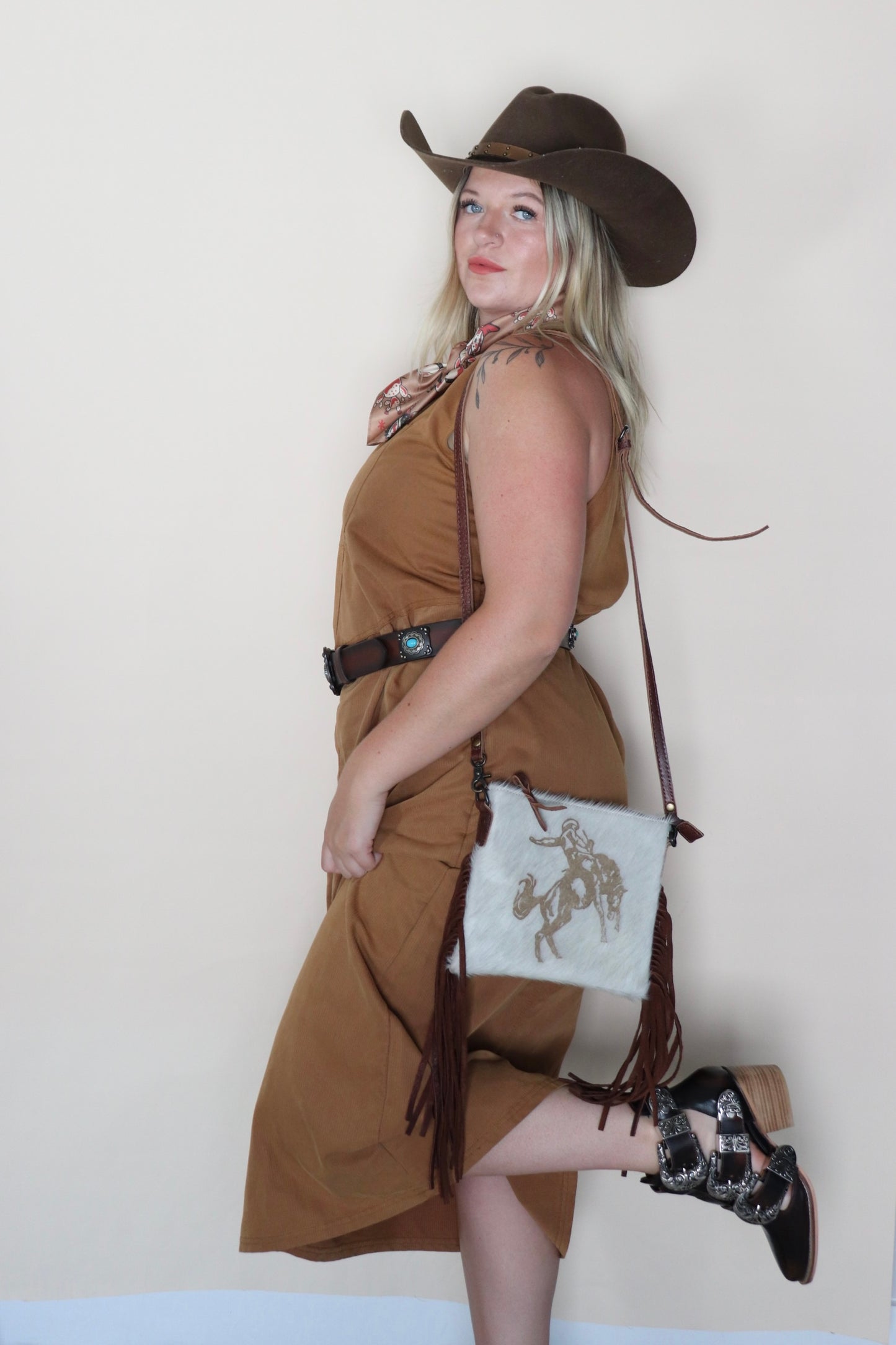 Vintage Carmel Maxi Dress