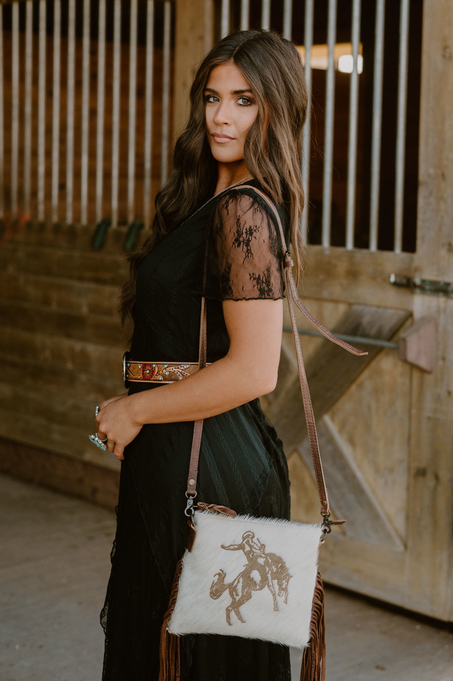 Rodeo Cowhide Fringe Purse
