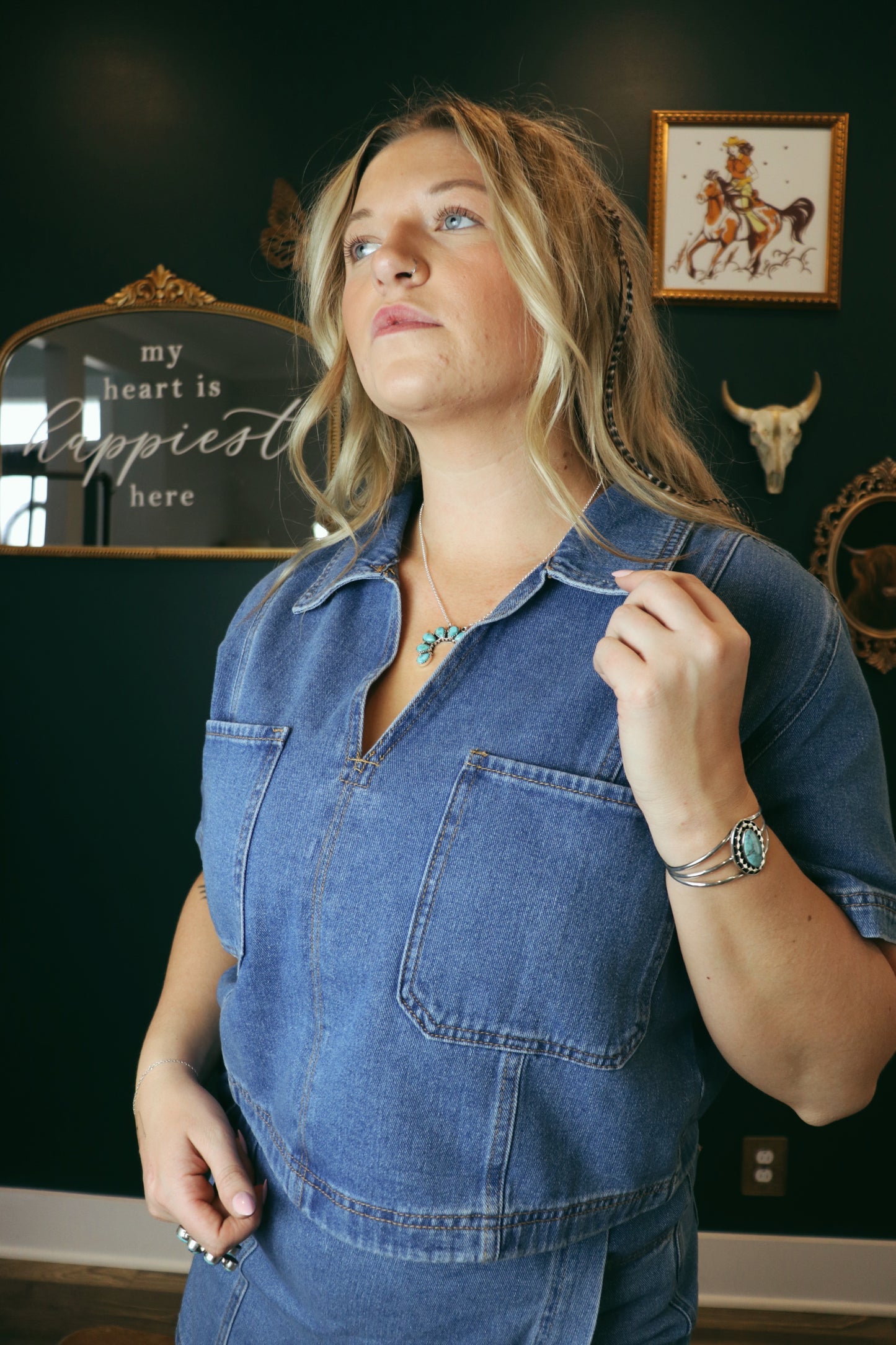 Ava Denim Top