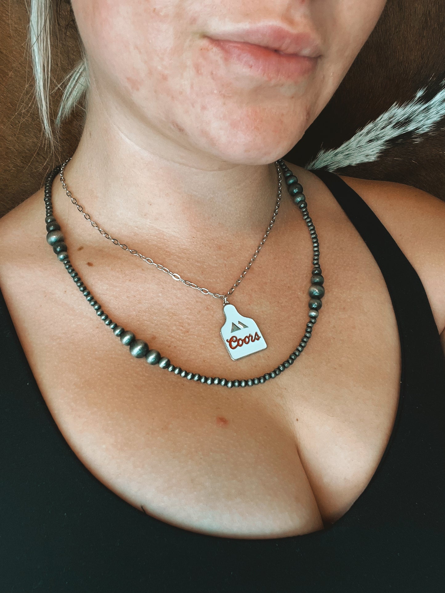 Coors Cattle Tag Necklace