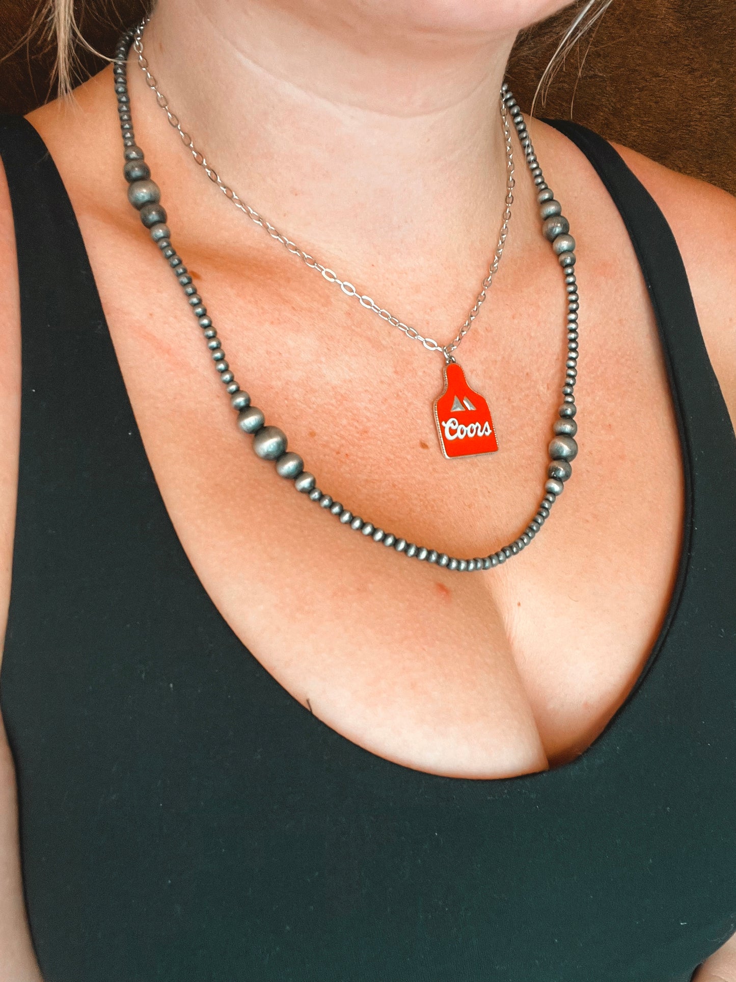Coors Cattle Tag Necklace