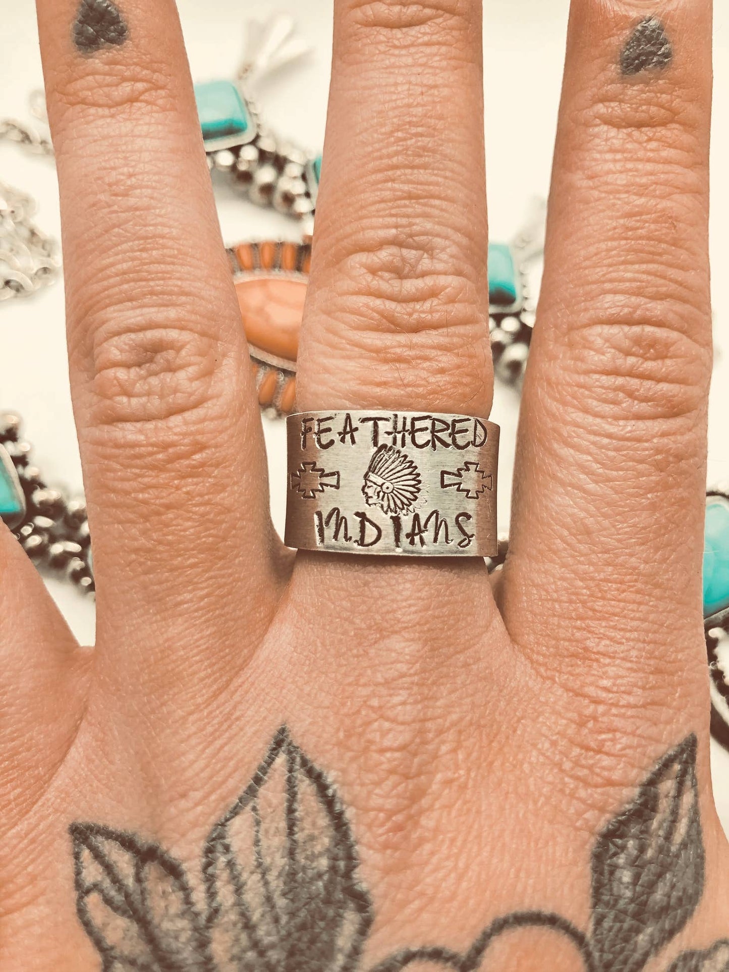 Feathered Indians Ring