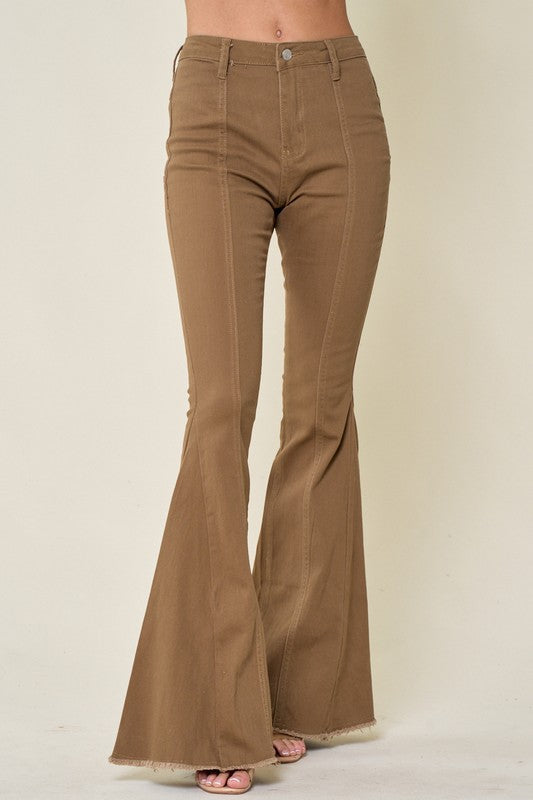 Western Suede Star Flares