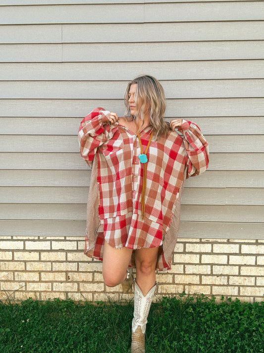 Strawberry Field Button Dress