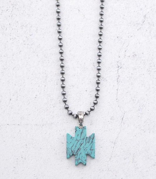 Turquoise Aztec Pendant Necklace