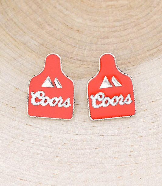 Coors Post Earrings (Red)
