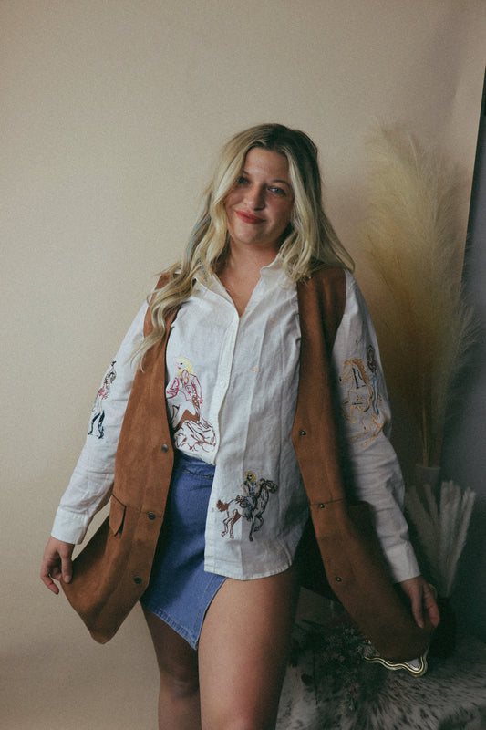 Vintage Cowgirl Button Up