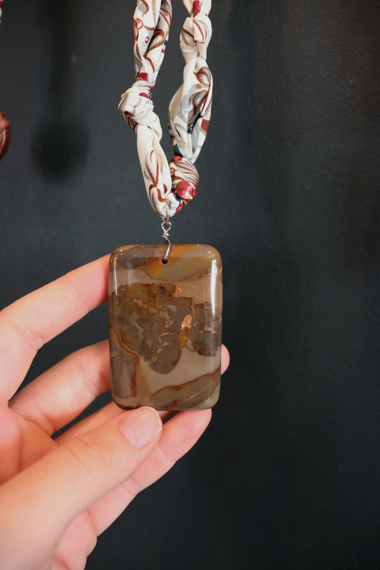 Pendant Scarf Necklace