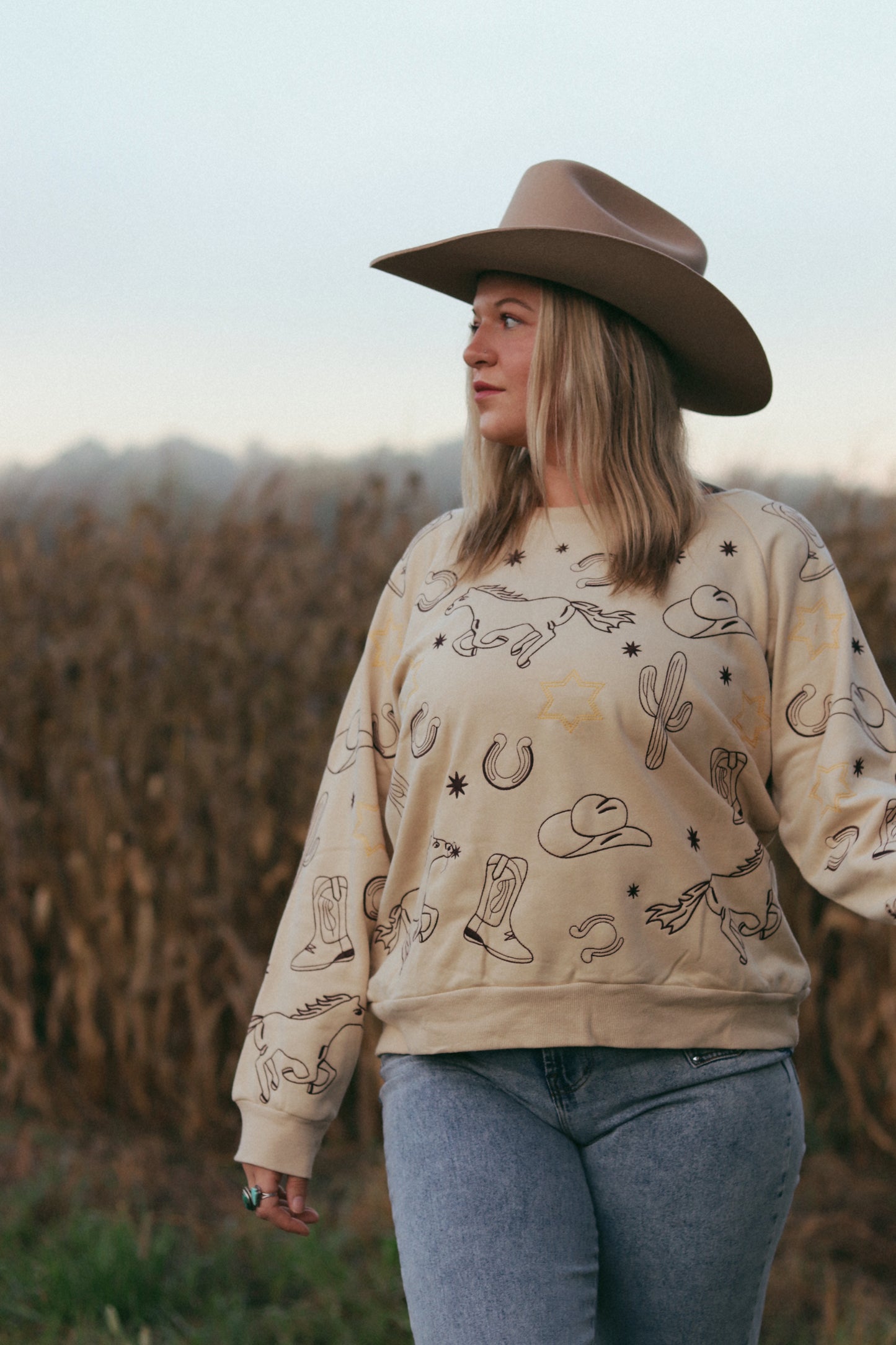 Cowgirl Pullover Crewneck