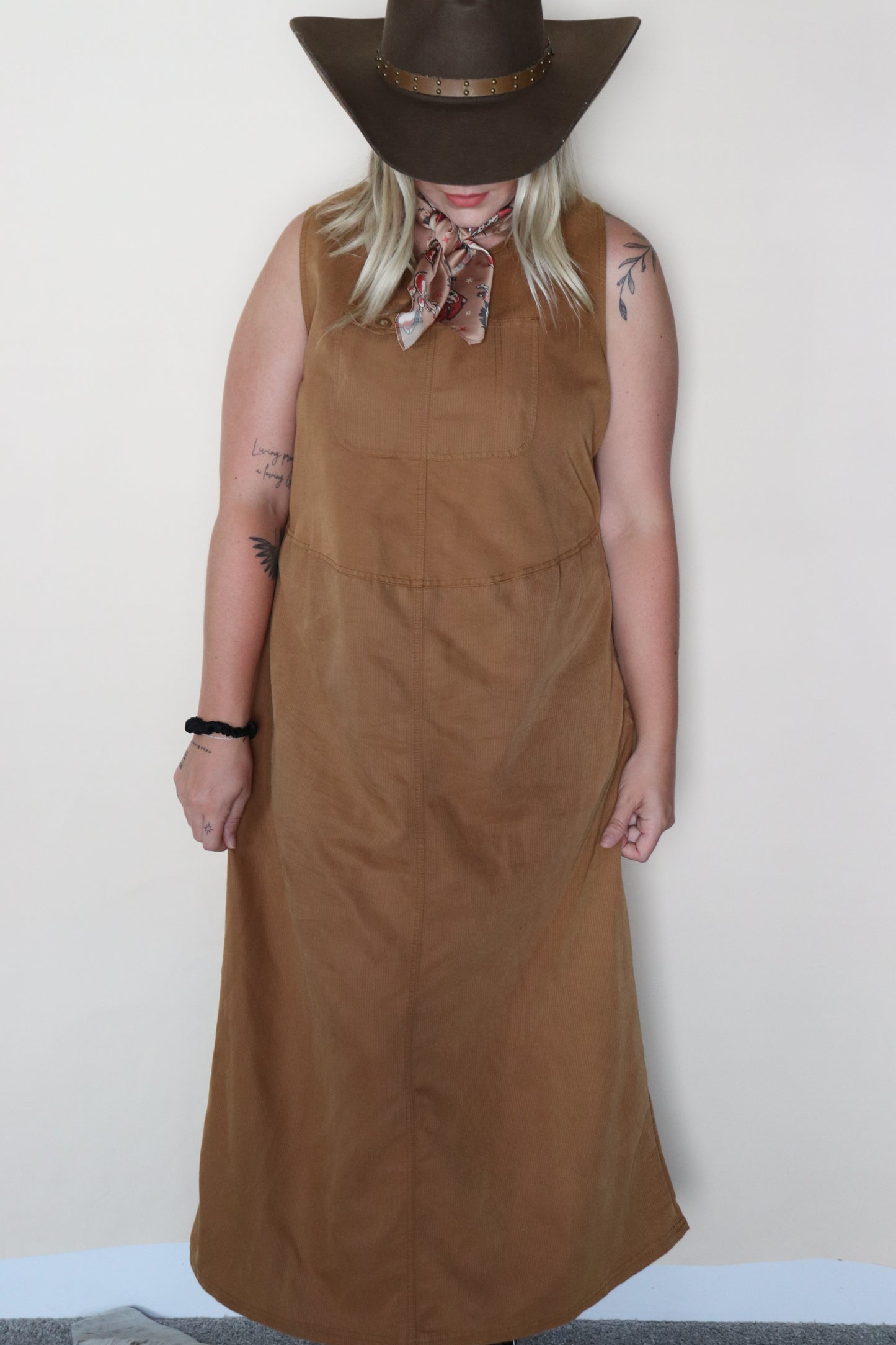 Vintage Carmel Maxi Dress