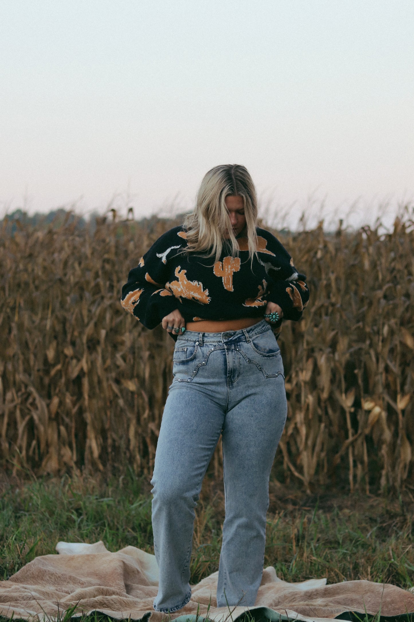 Western Vintage Sweater Pullover