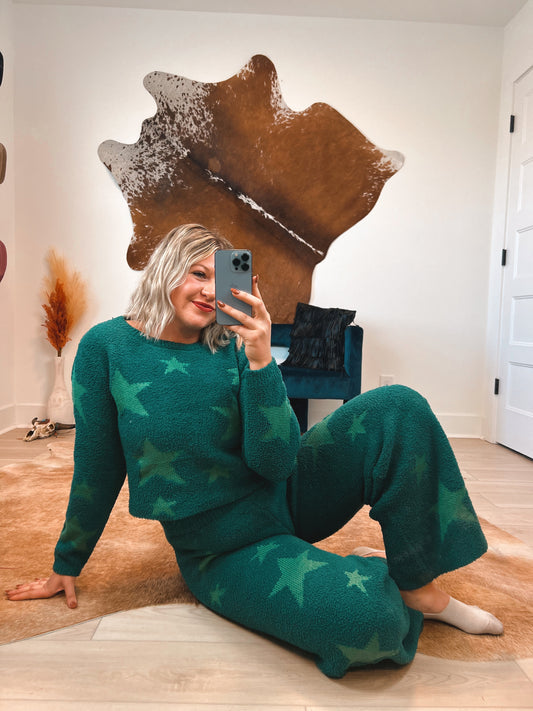 Winter Green Lounge Pant Set