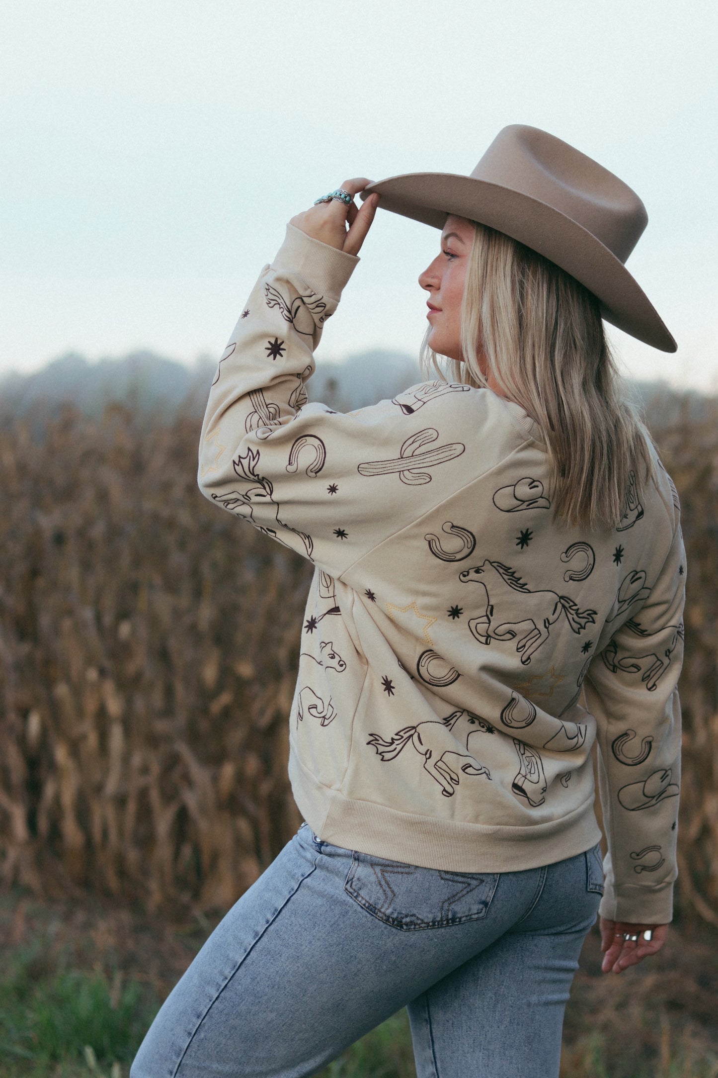 Cowgirl Pullover Crewneck