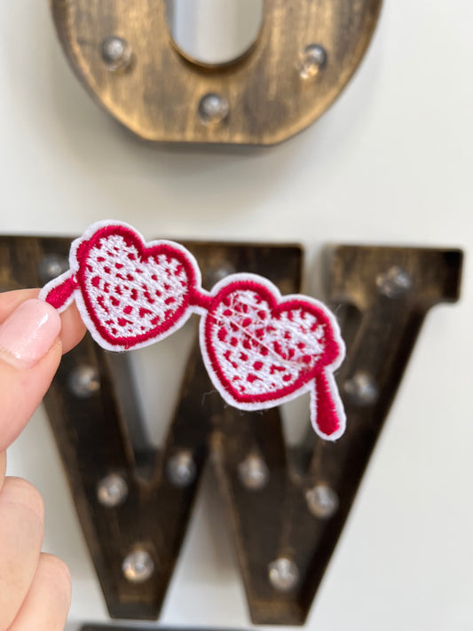 Cheetah Heart Sunglasses Patch