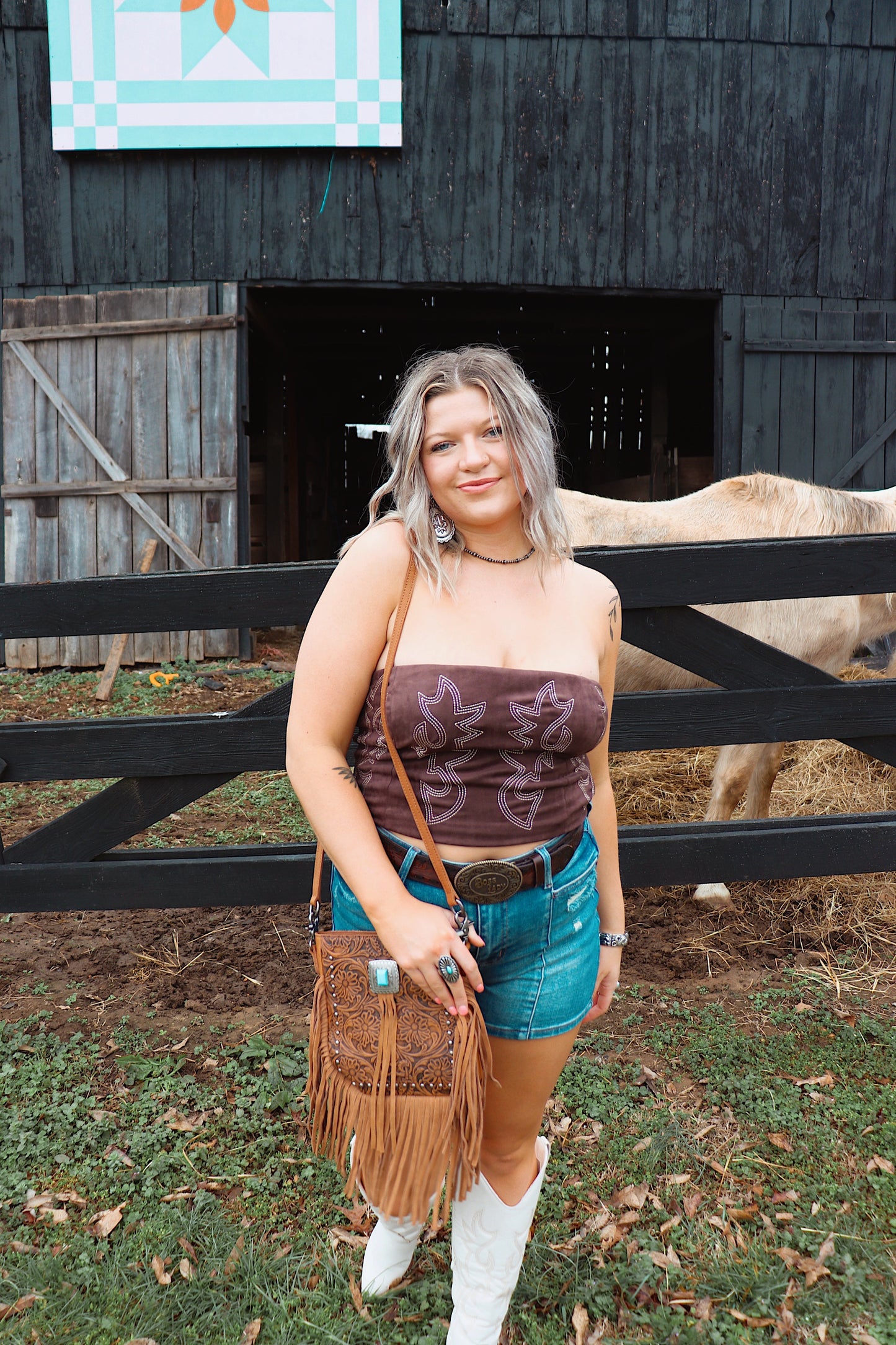 Montana West Tooled Concho Crossbody