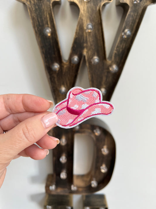 Pink Cow Print Hat