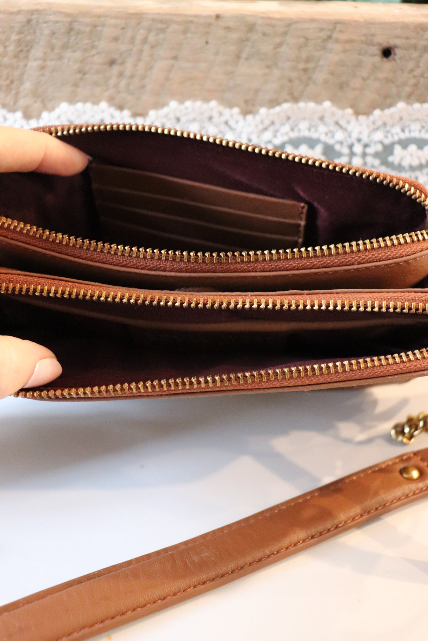Brown Shell Mini Purse