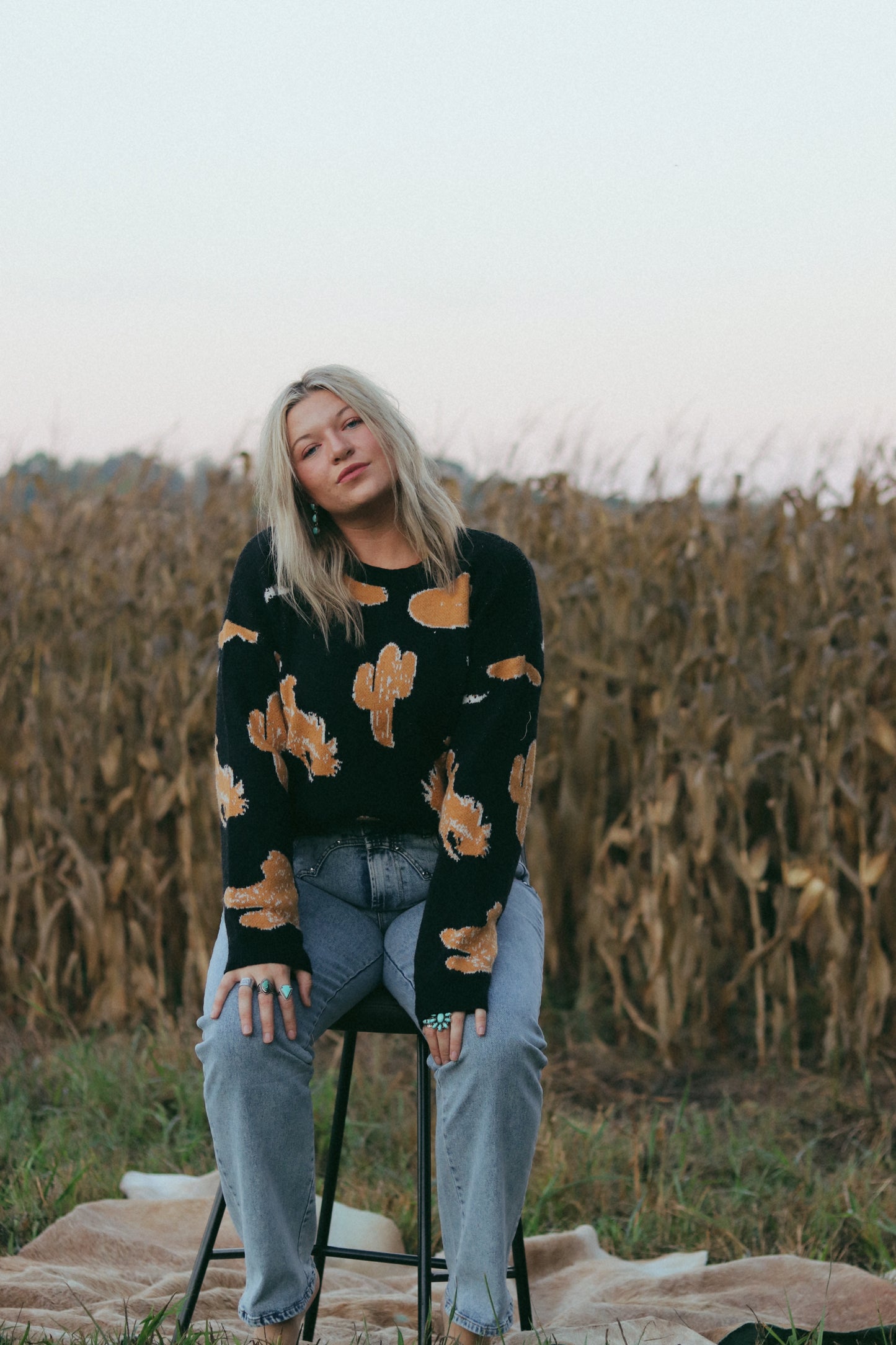 Western Vintage Sweater Pullover