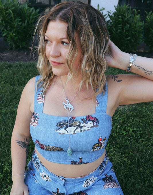 Cowboy Bronco Necklace