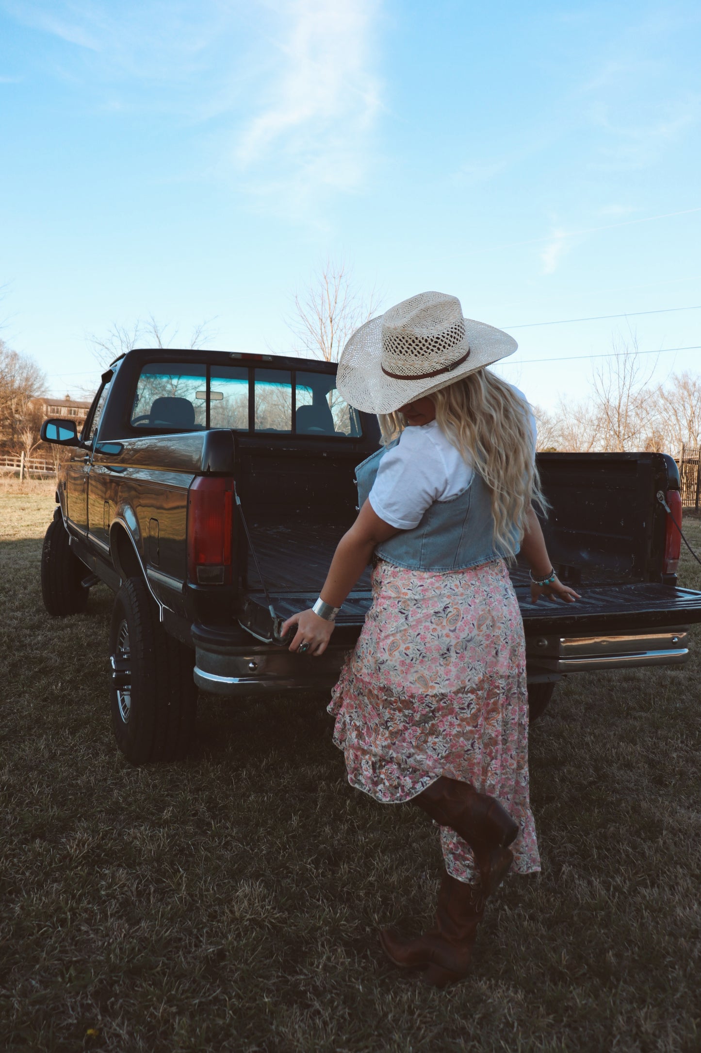 Floral Paisley Maxi Skirt