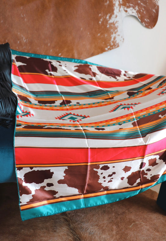 Conroe Cow print Wild Rag