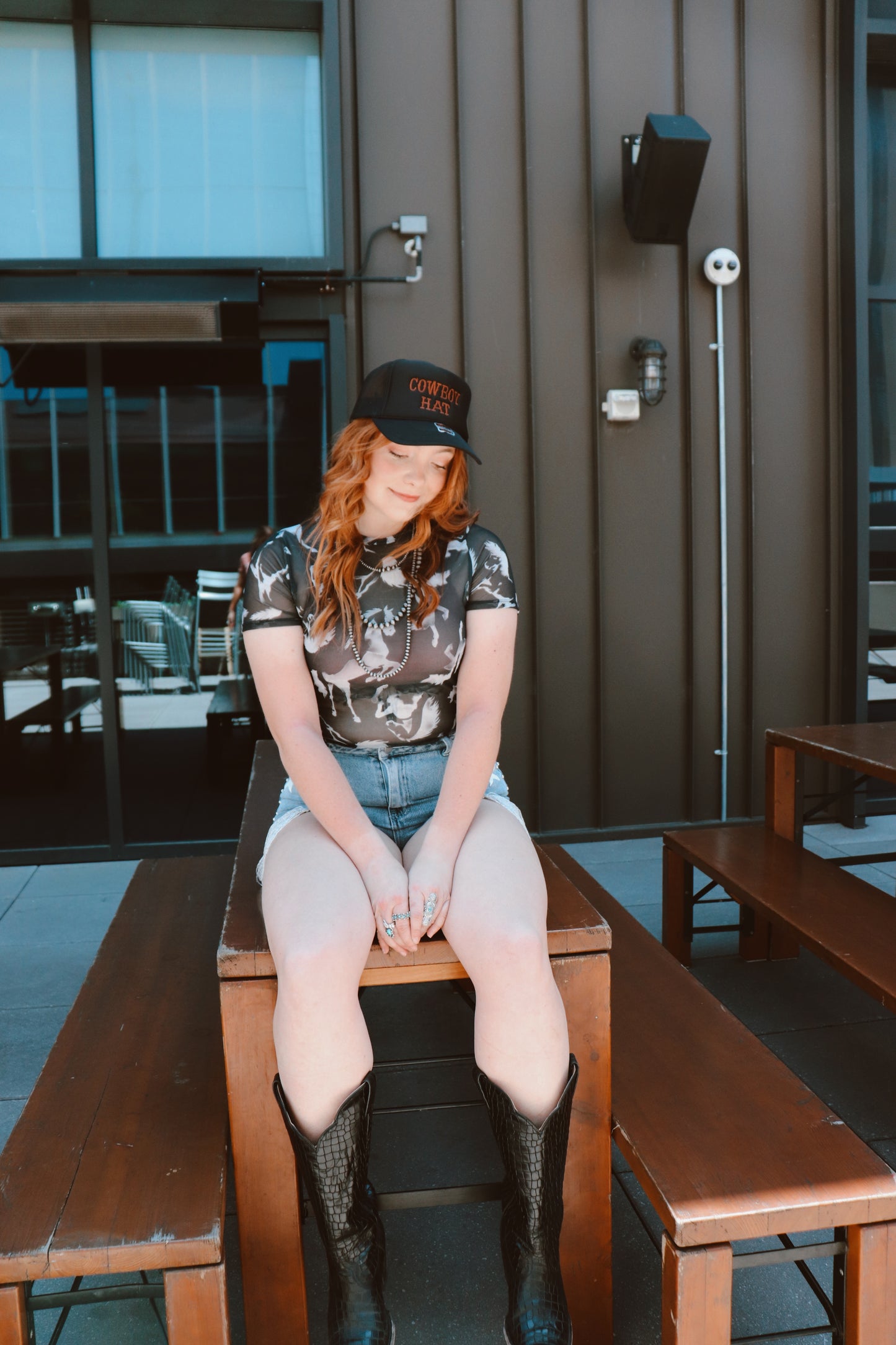 Horse Mesh Top